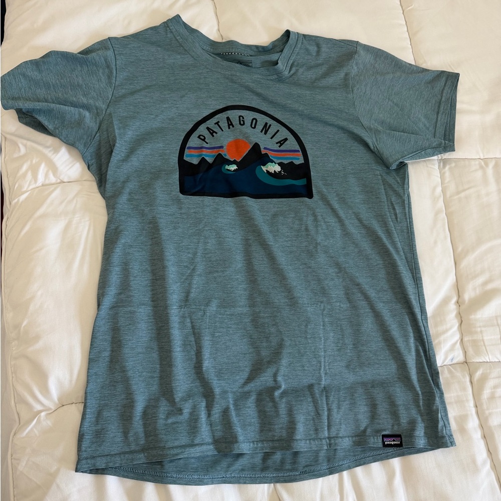 Patagonia Teal Crew Neck Tee